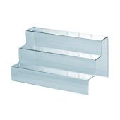 Подставка лесенка из оргстекла тройная 30x15х15 см, ступеньки 5x5 см, толщина 3 мм, PL-3050050-300T3