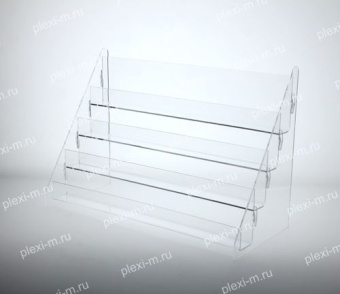 Горка витрина из оргстекла настольная, четыре яруса, SP-14-500-4