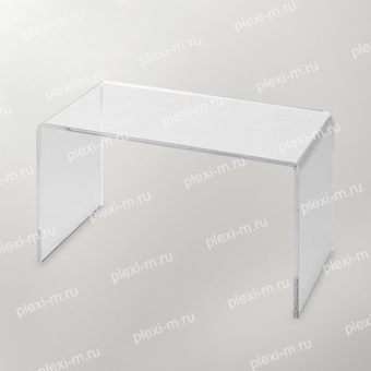 Подставка подиум из оргстекла П-образная 20х7х15 см, толщина 5 мм, PP-200070-150T5