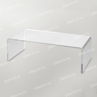 Подставка подиум из оргстекла П-образная 25х7х10 см, толщина 5 мм, PP-250070-100T5